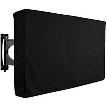 Outdoor TV Cover Waterproof UV Flat Screen Protection for 22” to 75” TV Indoor Dust-proof UCARE Furniture Cover Fits Most Mounts and Brackets Black (60-65”)