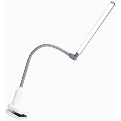 Daylight UnoPro™ Clamp Lamp - High CRI 95 LED (6,000K, 1150 Lux), Anti-Glare Shade, 4 Brightness Levels, Flexible Arm, Sturdy Clamp (White)