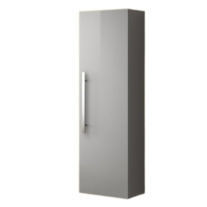 iBathUK Tall Modern Bathroom Cabinet Storage Furniture Unit Wall Hung Cupboard Shelving Grey 1200 mm MF840
