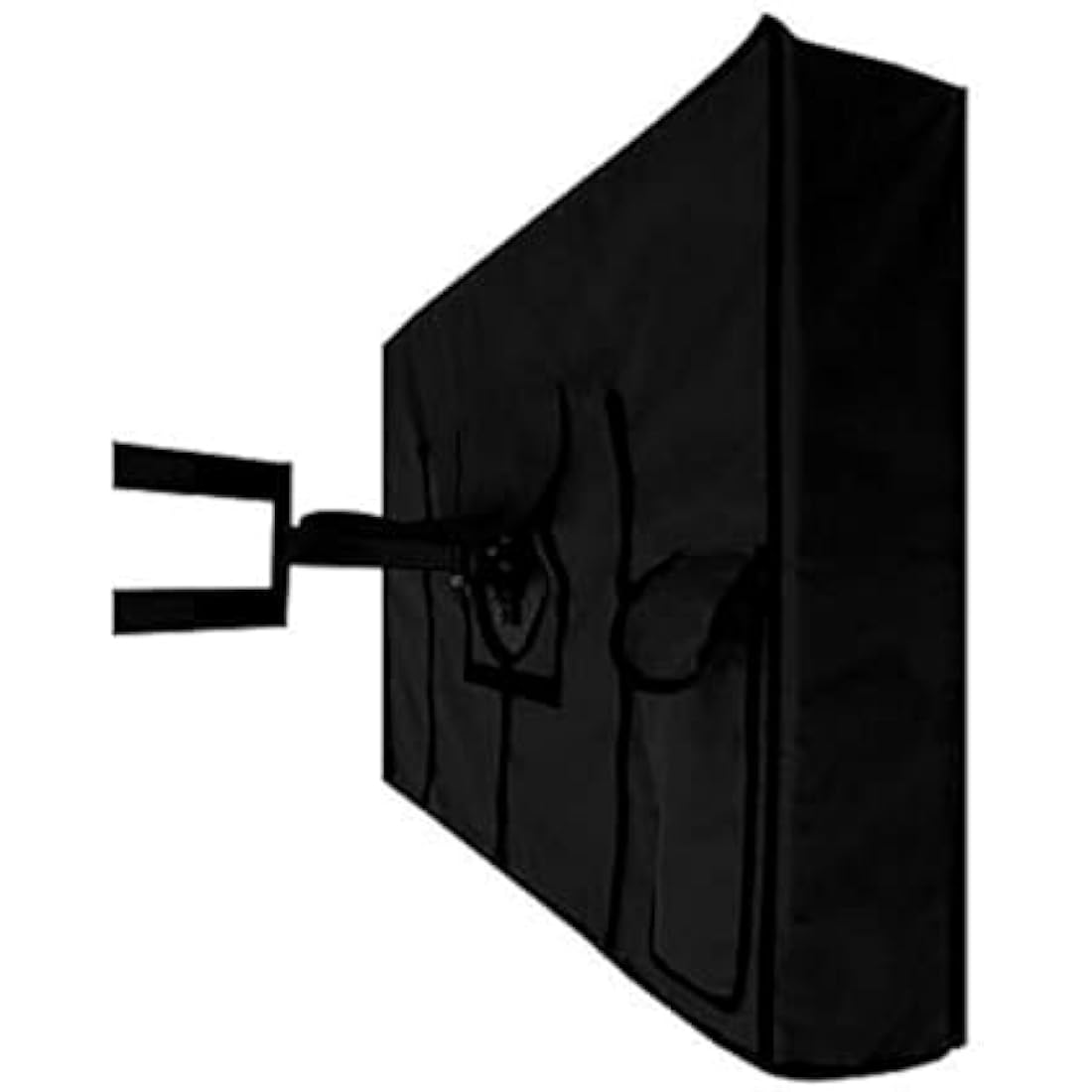Outdoor TV Cover Waterproof UV Flat Screen Protection for 22” to 75” TV Indoor Dust-proof UCARE Furniture Cover Fits Most Mounts and Brackets Black (60-65”)