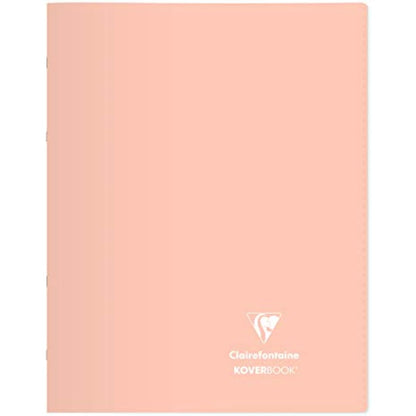 Clairefontaine 981481C Lot de 10 Cahiers Agrafés Koverbook Blush - 24x32 cm - 96 Pages Grands Carreaux - Papier Blanc 90 g - Couverture Polypro Opaque - Couleurs Aléatoires