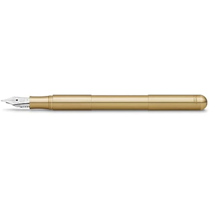 Kaweco SUPRA Fountain Pen Brass I Exclusive Fountain Pen for Ink Cartridges Including Retro Metal Box I Fountain Pen 16.5 cm I Nib: F (Fine)