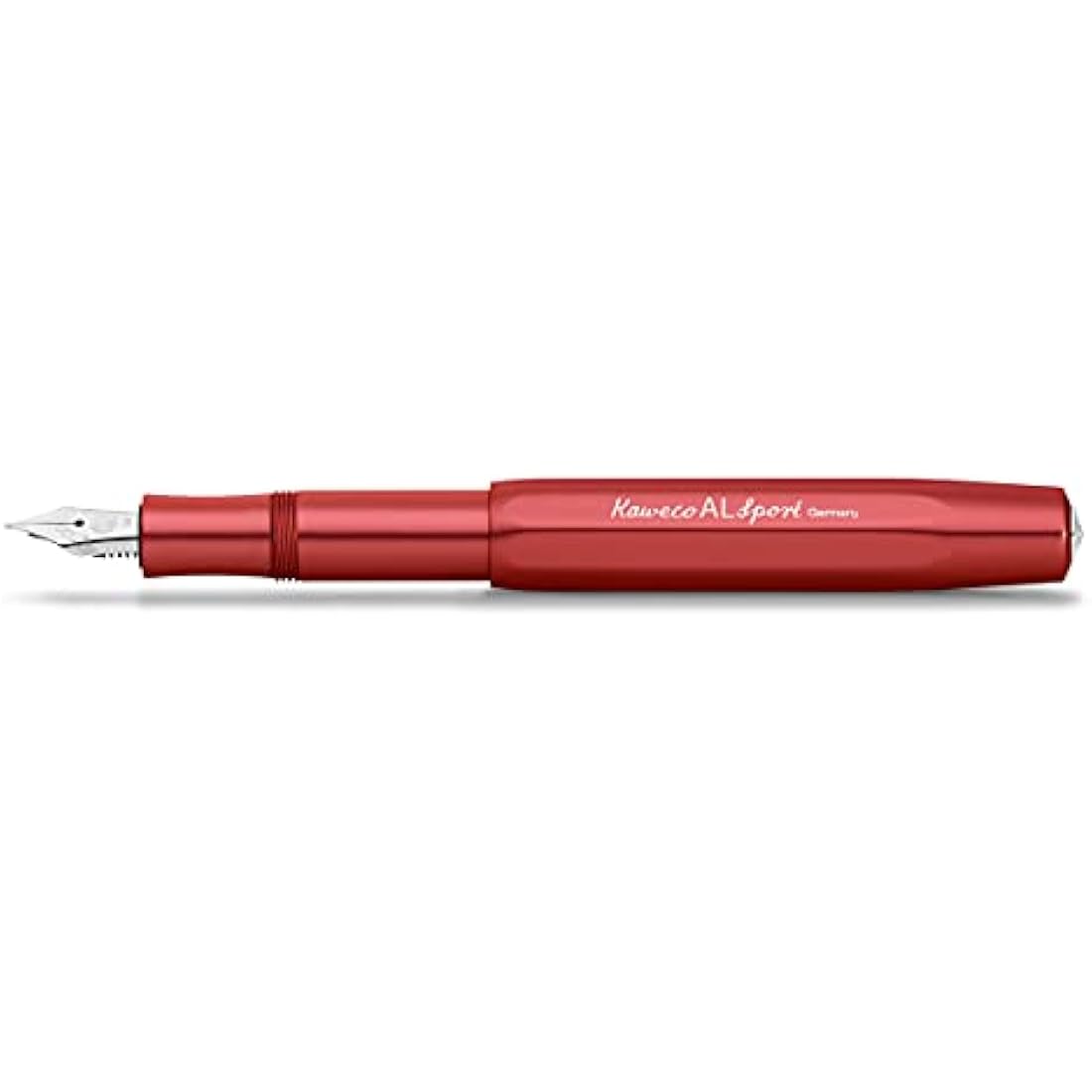 Kaweco AL SPORT Fountain Pen Deep Red I Premium Fountain Pen for Ink Cartridges I Exclusive Fountain Pen 13 cm I Nib: M (Medium)