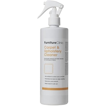 Furniture Clinic Carpet & Upholstery Cleaner Spray - Carpet Cleaner Solution for All Fabrics, Textiles & Carpets - Stain Remover - Natural Plant Based - Safe to Use On Silk & Wool (500ml)