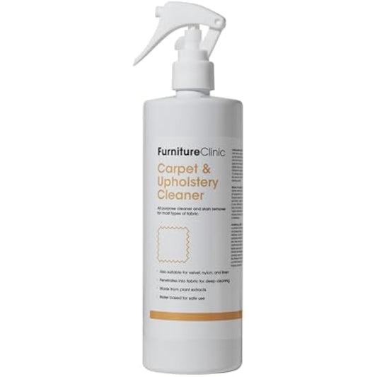 Furniture Clinic Carpet & Upholstery Cleaner Spray - Carpet Cleaner Solution for All Fabrics, Textiles & Carpets - Stain Remover - Natural Plant Based - Safe to Use On Silk & Wool (500ml)