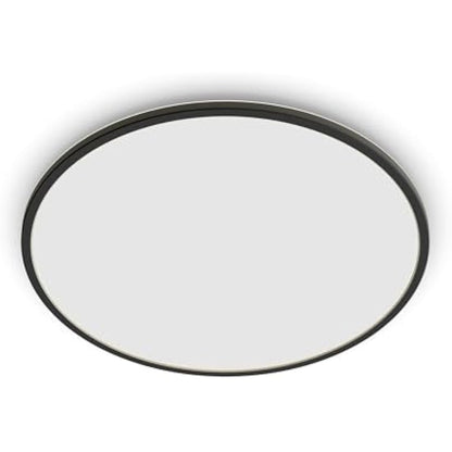 Philips LED Superslim Outdoor Ceiling Light 15W [Warm White - Black] Water Resistant IP54, for Garden, Patio and Terrace Lighting.