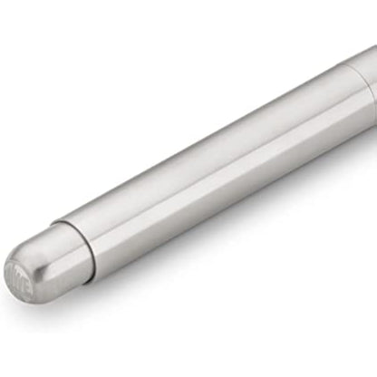 Kaweco LILIPUT Ball Pen Silver I Retractable Ballpoint Pen with Standard D1 Refills in a Tin Box I Metal Ball Pen 9.8 cm