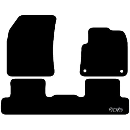 Carsio Carpet Car Mats For Peugeot 3008 Facelift 2021 to 2023 Tailored Fit Floor Mat Set Complete Accessory Black Custom Fitted - All Weather, Anti-Slip Backing & Black Trim