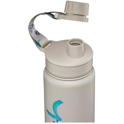 Satch Drinking Bottle Made of Stainless Steel, BPA-Free, 0.5 L, Leak-Proof and Suitable for Carbonated Drinks, for Hot and Cold Drinks, Colourful Mind, Beige