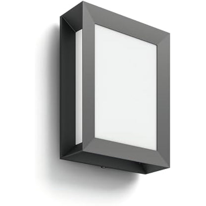 Philips LED Karp Outdoor Wall Light [Anthracite Grey - Warm White] 6W For Garden, Patio and Terrace Lighting