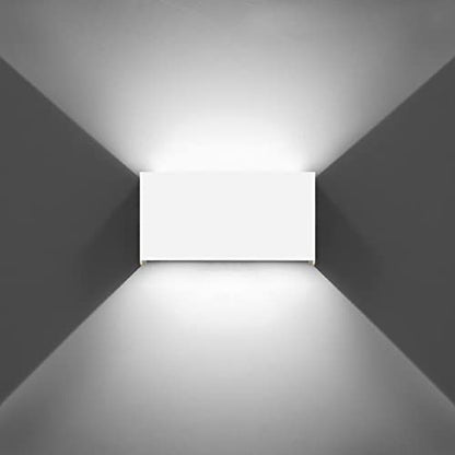 KAWELL 12W Modern Wall Light LED Wall Lamp Up Down Adjustable Beam Angle Aluminum Wall Wash Light LED Waterproof IP65 Indoor Outdoor for Bathroom