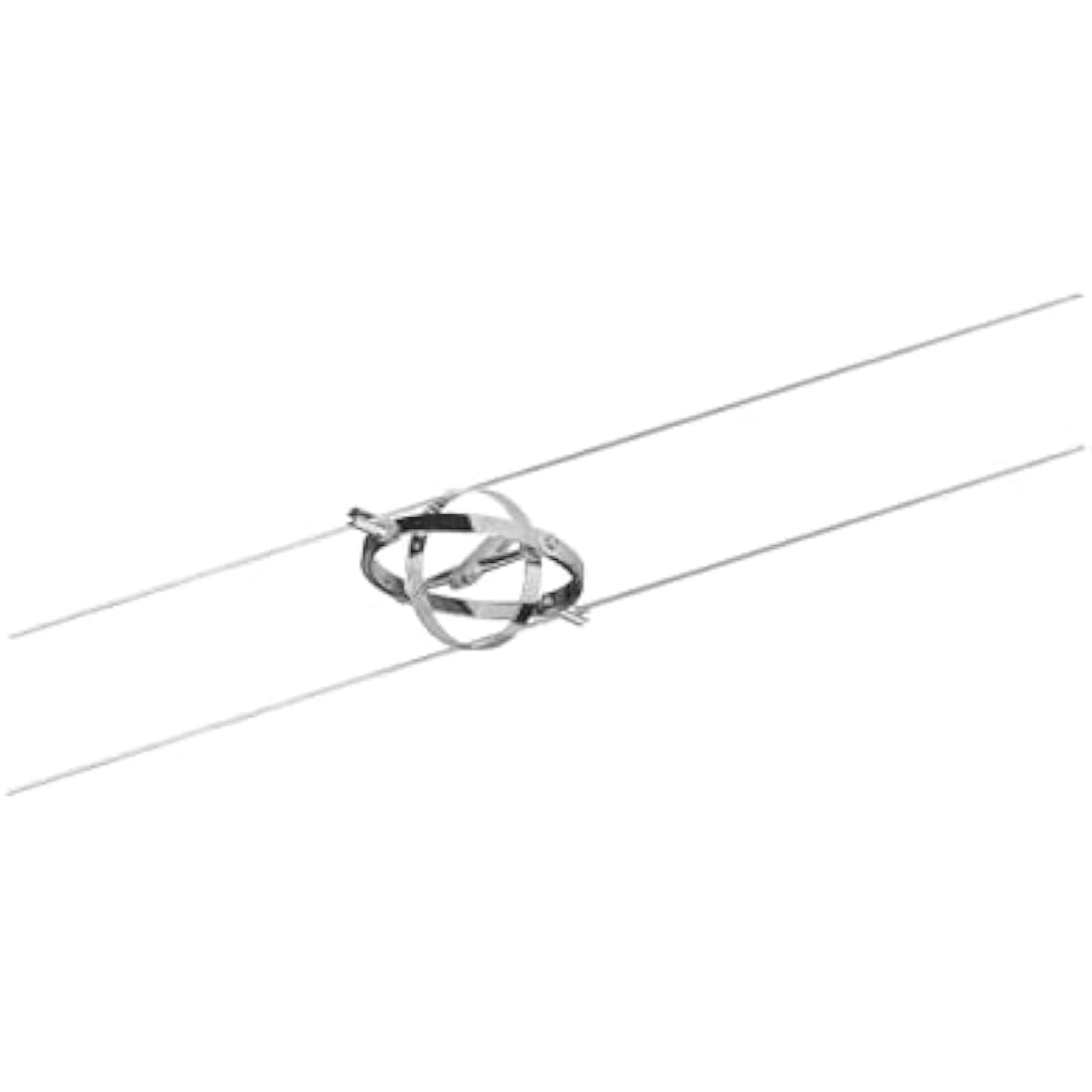 Paulmann 94153 Cable Lighting System – Cardan Set Ceiling Light Metal Wire System for Dimmable GU5.3 LED Lamps - Suitable for Max 8 x 10 Watt Bulbs, Comes Without Bulbs - Matt Chrome
