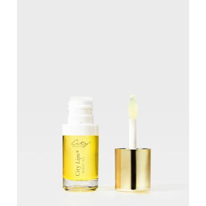 City Beauty City Lips Night Oil - Plump, Hydrate, and Restore Overnight - Anti-Aging Lip Treatment - Conditioning Lip Oil with Hyaluronic Acid & Plant Extracts