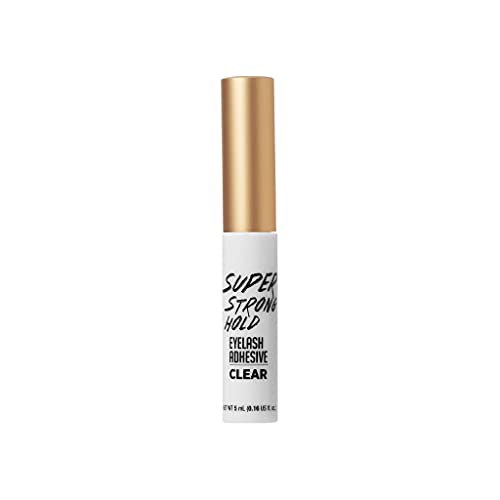 i•ENVY Super Strong Hold Eyelash Adhesive, Waterproof, 48-Hour Long-Lasting Lash Glue, Latex-Free, Hypoallergenic, Quick-Drying with Brush-On Applicator for Strip Lashes (Clear, 1 Pack)