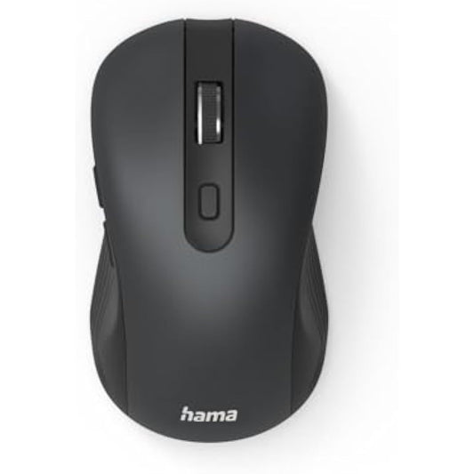 Hama Wireless Computer Mouse with 6 Buttons, Optical Mouse, Multi-Device Mouse for PC, Laptop and Notebook for Right Hand, 800-2400 DPI, Bluetooth, Windows 11/10/8/7, Android 4.3, MAC, Black