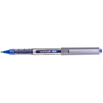uni-ball UB-157 Eye Rollerball Pens. Premium Fine 0.7mm Ballpoint Tip for Super Smooth Writing, Drawing and Colouring. Fade and Water Resistant Liquid Uni Super Ink. 12 Blue + 1 Exclusive Gel Pen