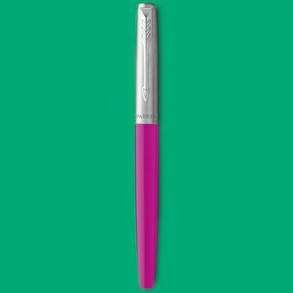 Parker Jotter Originals Fountain Pen | Classic Magenta Finish | Medium Nib | Blue & Black Ink