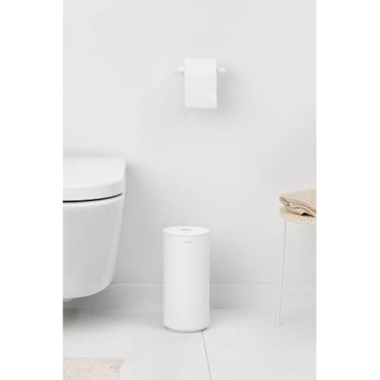 Brabantia - Mindset Toilet Roll Dispenser - Room for 2 Spare Rolls - Fits All Regular Roll Sizes - Smart Lift System - Corrosion Resistant - Bathroom Accessory - Fresh White - 30 x 15.1 x 13.7 cm