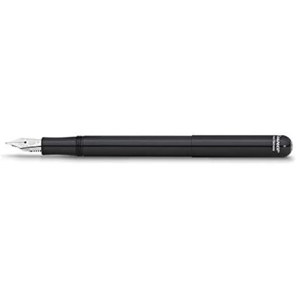 Kaweco LILIPUT Fountain Pen Black I Premium Aluminium Fountain Pen for Ink Cartridges I Exclusive Fountain Pen 12.5 cm I Nib: BB (Extra Broad)