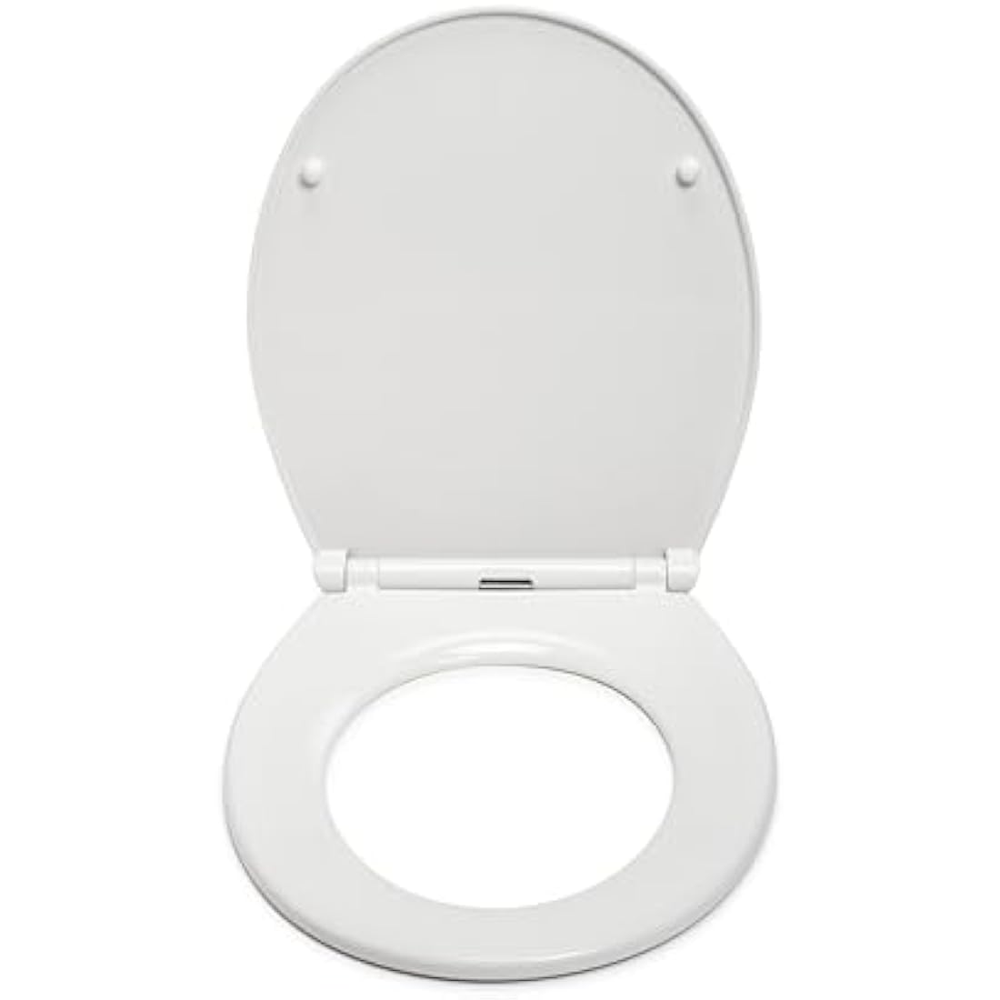 Croydex Capri Oval Toilet Seat Soft Close and Quick Release Button - with Adjustable Hinges to Fit All Standard Toilets, Heavy Duty White Polypropylene, Bottom Fixing