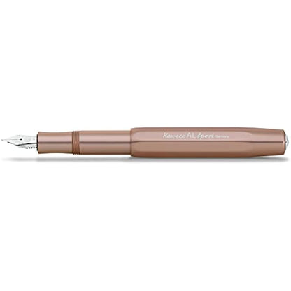 Kaweco AL SPORT Fountain Pen Rosé Gold I Premium Fountain Pen for Ink Cartridges I Exclusive Fountain Pen 13 cm I Nib: EF (Extra Fine)