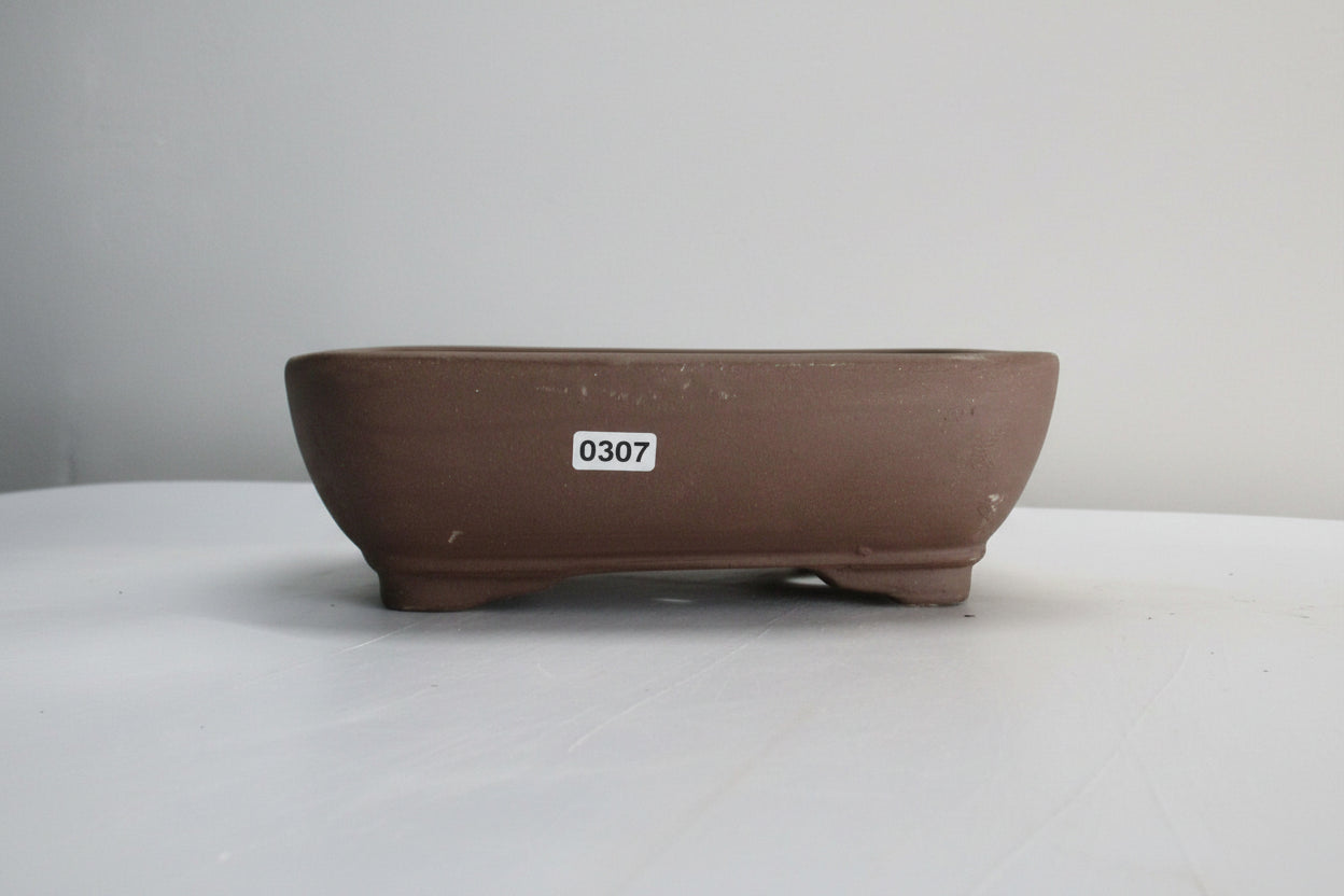 21cm Unglazed Bonsai Pot | Rectangle | 21cm x 17cm x 7cm | Brown