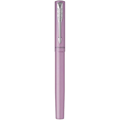 Parker Vector XL Fountain Pen | Metallic Lilac Lacquer on Brass | Medium Nib with Blue Ink Refill | Gift Box