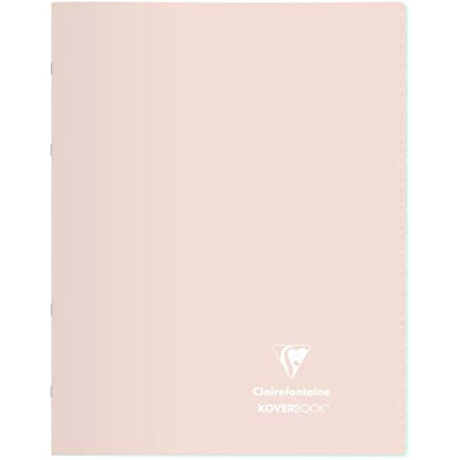 Clairefontaine 981481C Lot de 10 Cahiers Agrafés Koverbook Blush - 24x32 cm - 96 Pages Grands Carreaux - Papier Blanc 90 g - Couverture Polypro Opaque - Couleurs Aléatoires