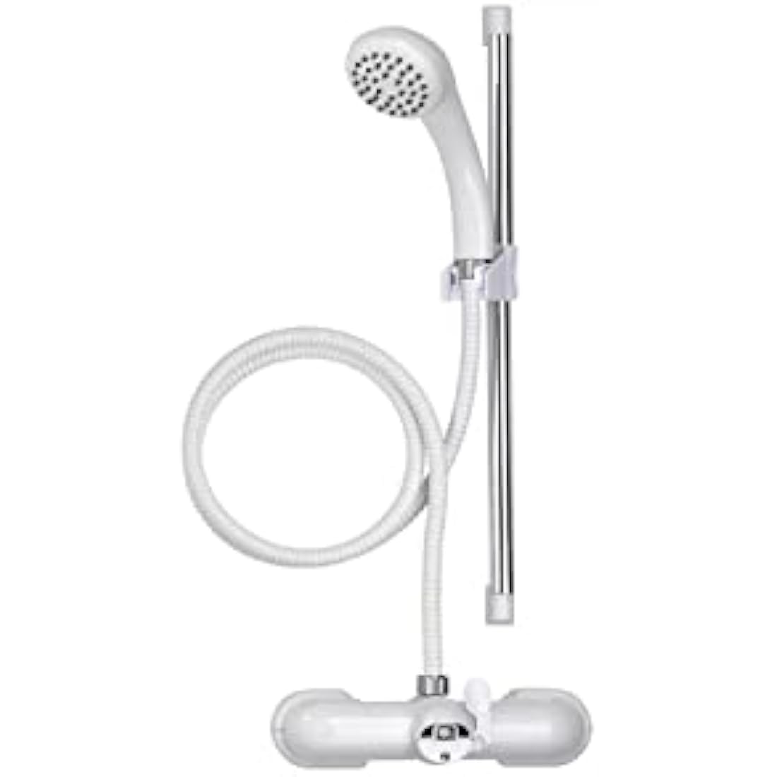 Croydex Bath Shower Mixer Set White & Chrome, 430mm, (AB220022)