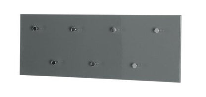 HAKU Möbel wall coat rack, MDF, grey-chrome, W 80 x D 6 x H 30 cm