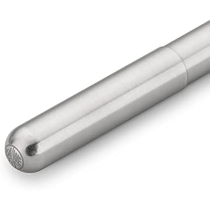 Kaweco LILIPUT Fountain Pen Stainless Steel I Premium Stainless Steel Fountain Pen for Ink Cartridges I Exclusive Fountain Pen 12.5 cm I Nib: EF (Extra Fine)
