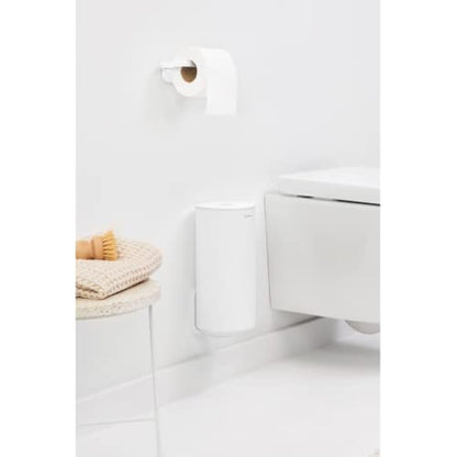 Brabantia - Mindset Toilet Roll Dispenser - Room for 2 Spare Rolls - Fits All Regular Roll Sizes - Smart Lift System - Corrosion Resistant - Bathroom Accessory - Fresh White - 30 x 15.1 x 13.7 cm