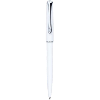 Traveller Ballpoint Pen Medium Stainless Steel/Chrome White 2-Piece Set