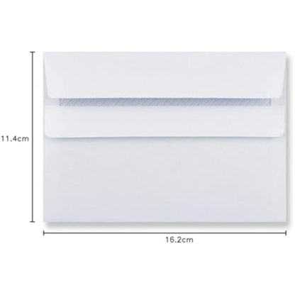 EPOSGEAR® A6/C6 Plain White Self Seal Wallet Envelopes 162mm x 114mm 90gsm (Pack of 200 Envelopes)