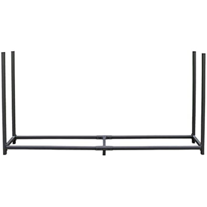 QUICK STAR Metal Firewood Rack Anthracite 200 x 25 x 115 cm Garden Firewood Shelter 0,8 m³ / 1 SRM Stacking Aid Outdoor with Weather Protection Gray
