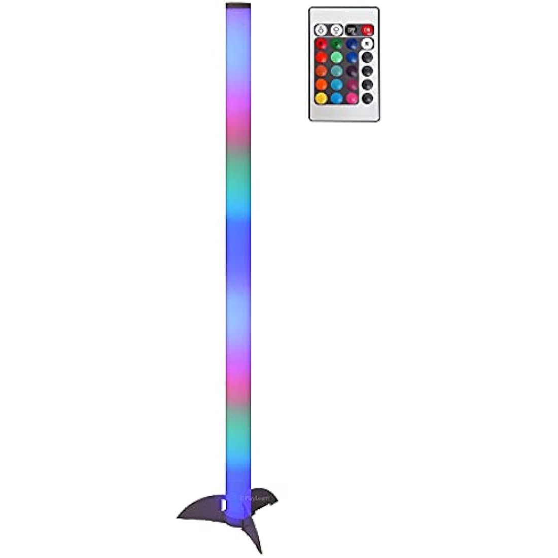 LED Colour Changing Rocket Light Tube Luminous Flux with Remote 100cm Dimmable Colour Changing LED Floor Lamps for Living Room by Playlearn
