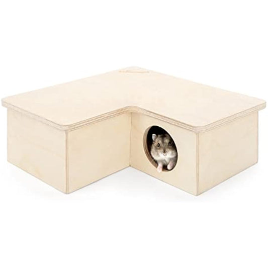 Niteangel Multi-Chamber Hamster House Maze - Multi-Room Hideouts & Tunnel Exploring Toys for Hamster Gerbils Mice Lemmings(3-Room small)