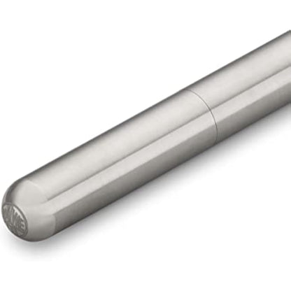 Kaweco SUPRA Fountain Pen Stainless Steel I Exclusive Fountain Pen for Ink Cartridges Including Retro Metal Box I Fountain Pen 16.5 cm I Nib: F (Fine)