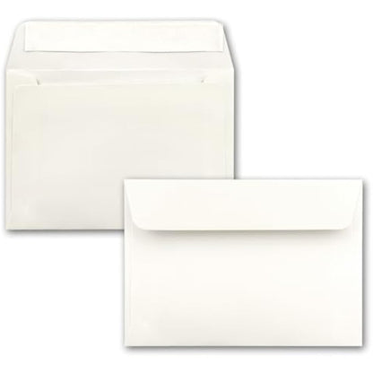 Neuser colourful, self-adhesive C6 envelopes, 162 mm x 114 mm 200 Umschläge Natural White