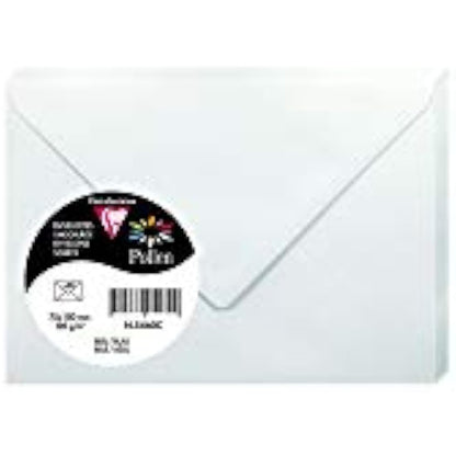 Clairefontaine - Ref 5460C - Pollen Envelopes (Pack of 20) - 75 x 100mm Sized, 120gsm Paper, Gummed Seal, Inkjet & Laser Printer Compatible, Acid Free - Blue