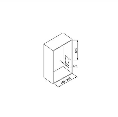 Emuca -Hang pull down wardrobe rail lift, adjustable width 23,6-32,6 inch (600-830mm), black