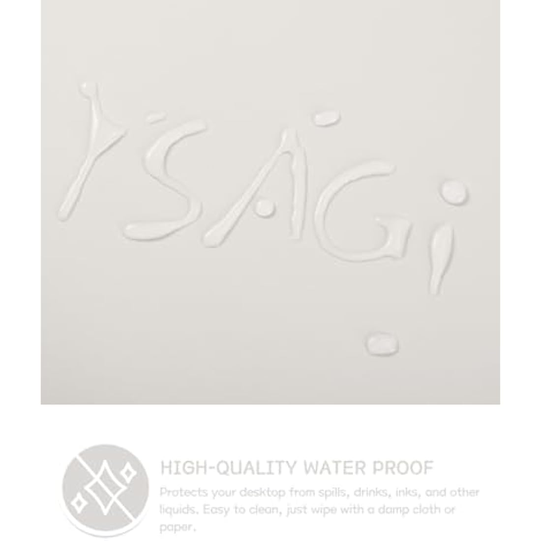 YSAGi Non-Slip Desk Pad, Waterproof PVC Leather Desk Table Protector, Ultra Thin Large Mouse Pad, Easy Clean Laptop Desk Writing Mat for Office Work/Home/Decor (80 x 40 cm, Gray)