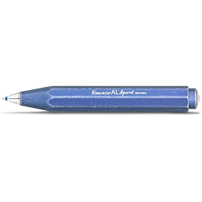 Kaweco AL SPORT Ball Pen Stonewash Blue I Retractable Ballpoint Pen in Classic Design with Standard D1 Refills I Aluminium Ball Pen 10.5 cm