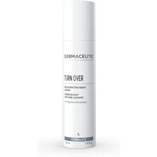 Dermaceutic Turnover - Rejuvenating Night Cream - Anti Aging cream with Glycolic acid - Exfoliating, regenerating and age defense face cream - 40ml