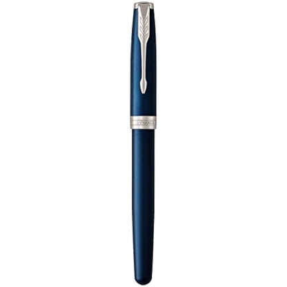 Parker Sonnet Rollerball Pen | Blue Lacquer with Palladium Trim | Fine Point Black Ink | Gift Box