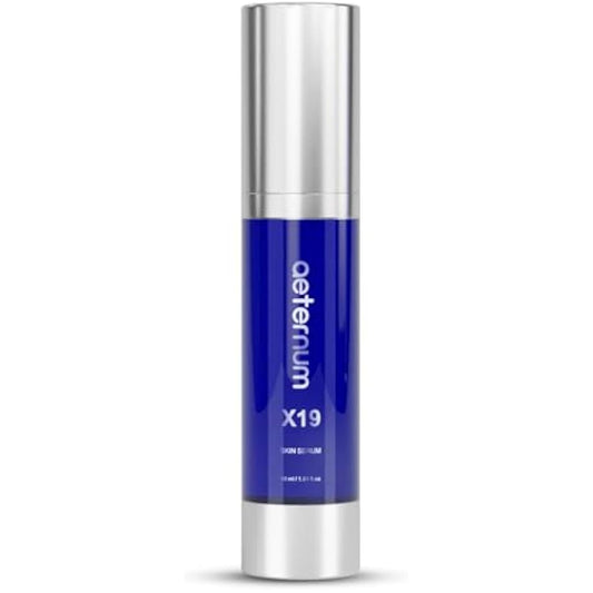 aeternum X19 Skin/Face Serum – Overnight Hyaluronic Acid Serum with Multi-Molecular Hyaluron, Copper Tripeptide & Niacinamide for Volume, Elasticity & Skin Repair