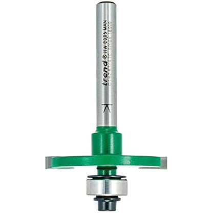 Trend CraftPro Bearing Guided Biscuit Jointer Router Cutter Bit, 1/4 Inch Shank, 4mm Cut Length For Biscuit Sizes 0, 10, 20, Tungsten Carbide Tipped, C152X1/4TC