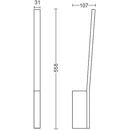 Philips Hue Liane White and Colour Ambiance Smart Wall Light Led with Bluetooth, White Works with Alexa, Google Assistant and Apple Homekit