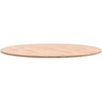 vidaXL Solid Beech Wood Round Table Top - Natural Durable Coffee Table Replacement, Easy to Clean, Unique Grain Pattern, 80cm Diameter.