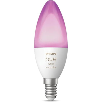 Philips Hue White and Colour Ambiance Smart Light Bulb [E14 Small Edison Screw] with Bluetooth. Works with Alexa, Google Assistant and Apple Homekit